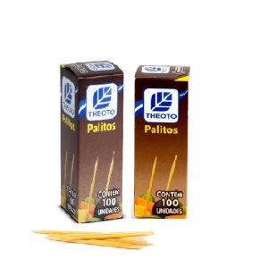 Palito 2 Pontas C/100 unid Theoto
