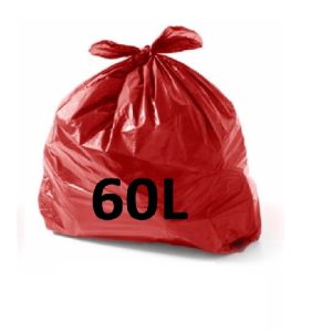 Saco para Lixo Vermelho 60L G4 C/100 Real