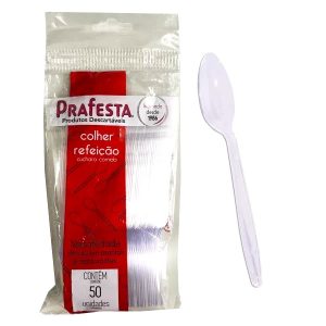 Colher Cristal para Refeição C/50 Prafesta