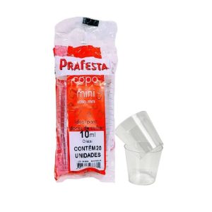 Copo Cristal Prafesta Mini 25ml C/10 unid