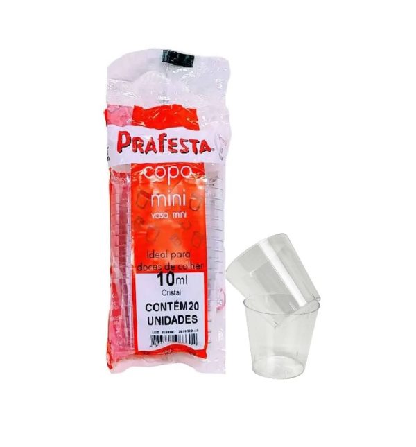 Copo Cristal Prafesta Mini 25ml C/10 unid