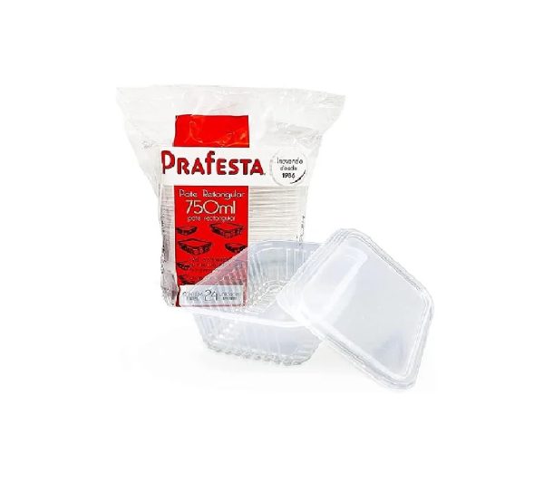 Pote com Tampa Prafesta Retan. 750ml C/24 unid