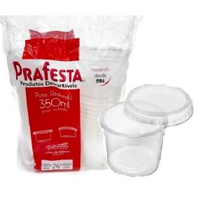 Pote com Tampa Prafesta Redondo 350ml C/24