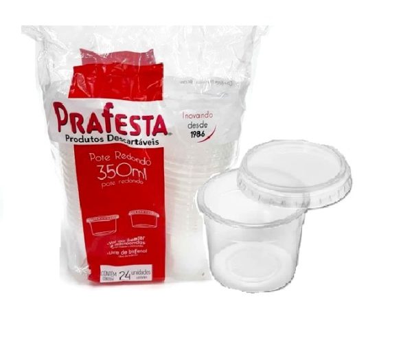 Pote com Tampa Prafesta Redondo 350ml C/24