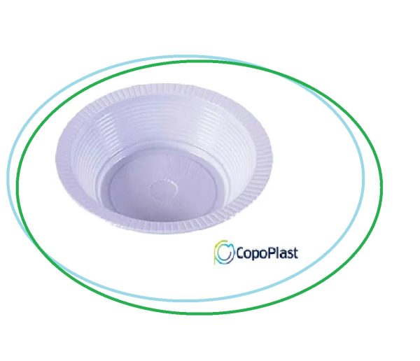 PRF-15 Prato Plast. Branco Copoplast 15cm Fundo C/10