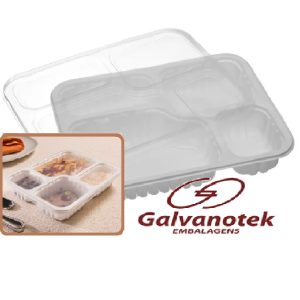 Bandeja Pet com 4 Divisorias P/Ref. C/100