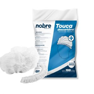 Touca Sanfonada Branca Nobre C/100