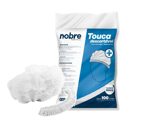 Touca Sanfonada Branca Nobre C/100