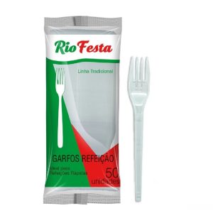Garfo Cristal para Refeição C/ 50 Rio Festa