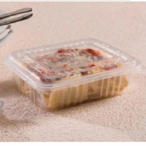 Pote com Tampa Retangular 400ml C/100 unid