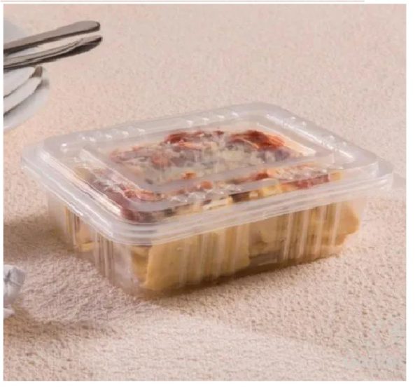 Pote com Tampa Retangular 400ml C/100 unid