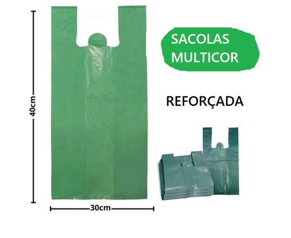 Sacola Reciclada 30X40X0,6cm Cinza C/5kg Multicor