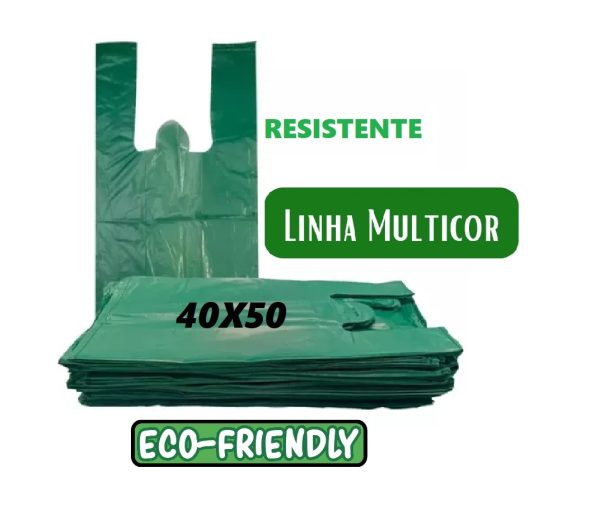 Sacola Reciclada cm Cinza C/5kg Multicor