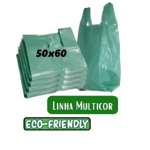 Sacola Reciclada 50X60X0,8cm Cinza C/5kg Multicor