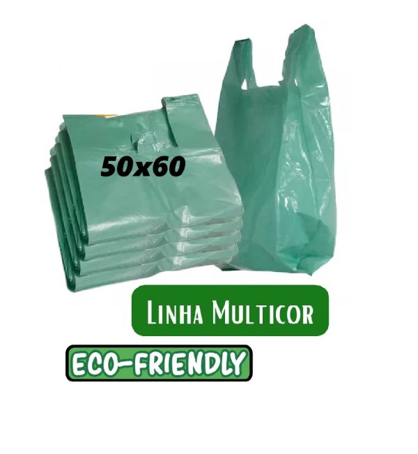 Sacola Reciclada 50X60X0,8cm Cinza C/5kg Multicor