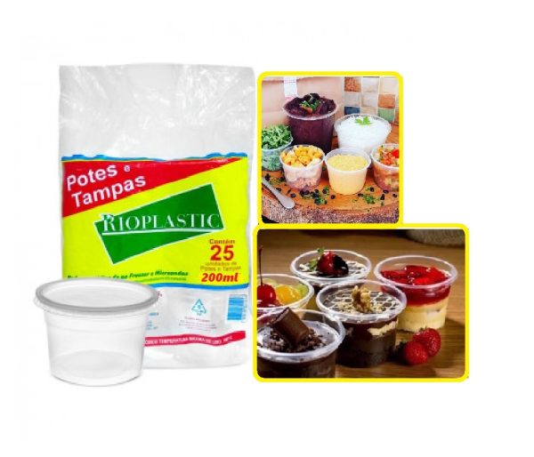 Pote Sobretampa Rioplastic 200ml C/25