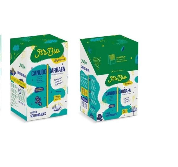 Canudo de Papel Sachê Bio Garraf. Refri. C/100 Straw