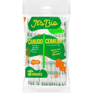 Canudo Sachê Bio Comum Refrig. C/ 100 unid Straw