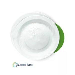 Prato Plastico Branco Copoplast 23cm  C/10 unid