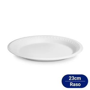Prato de Isopor Raso Fibraform 23cm  C/25