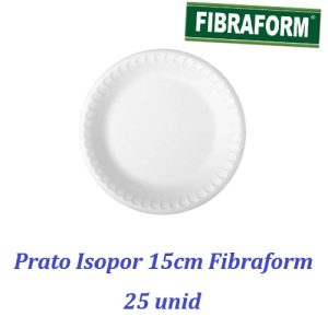 Prato de Isopor Raso Fibraform 15cm  C/25