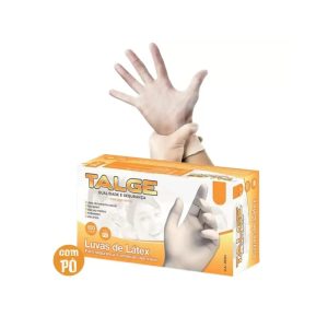 Luva Latex M Talge com pó c/ 100u