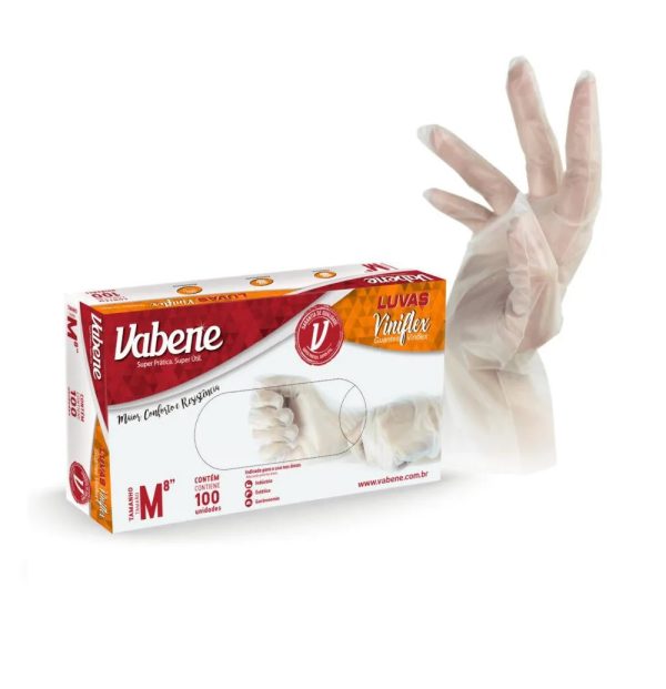 Luva Viniflex "P" Transp. Vabene  C/100