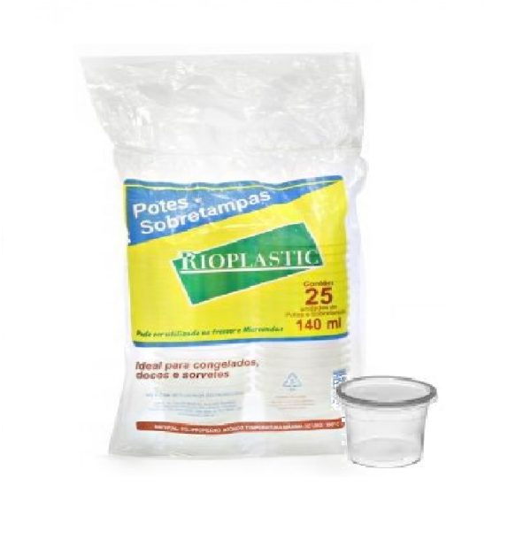 Pote Sobretampa Rioplastic 140ml C/25