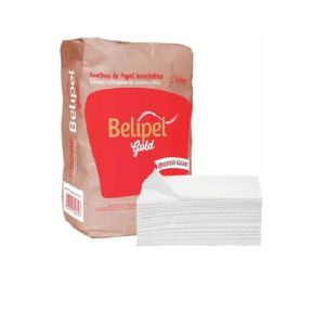 Papel Toalha Branco Luxo Belipel 20X20cm Gold C/1000.