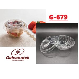 Embalagem Cristal para Sobremesa C/Tampa 150ml C/300