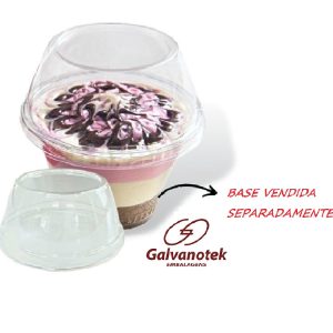 Tampa para copo Pet Cristal  250/300ml C/50