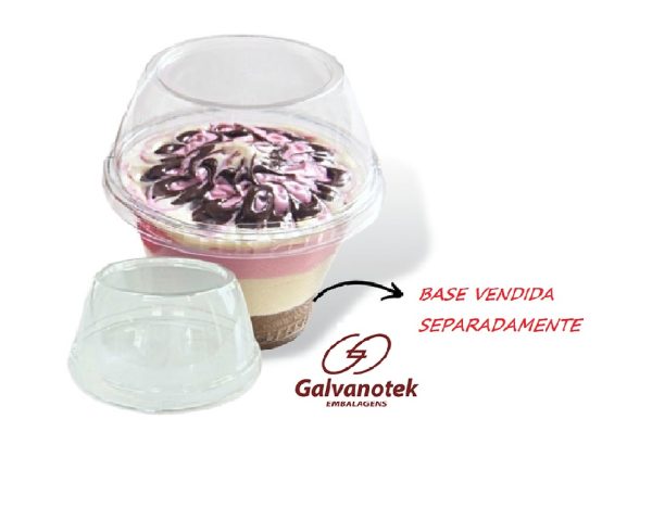 Tampa para copo Pet Cristal  250/300ml C/50