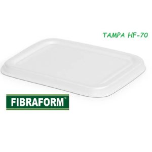 Tampa para Marmitex Isopor Fibraform Retang. 500ml C/50