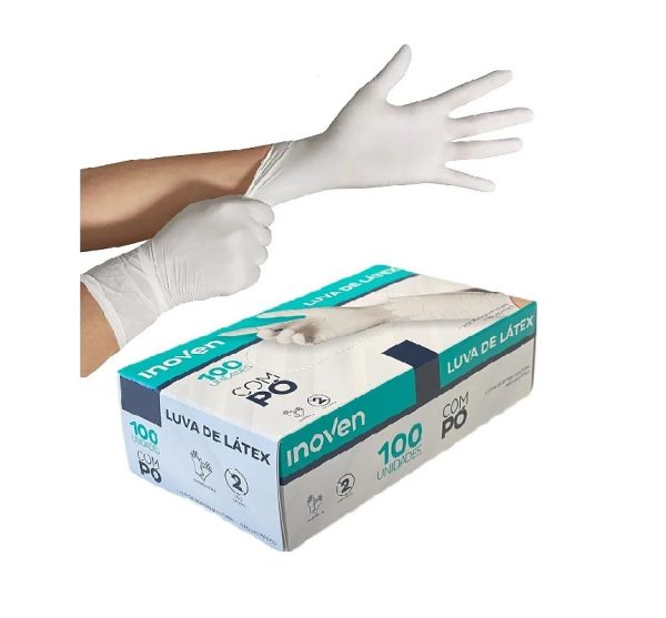 Luva Latex "P" com Pó Inoven C/100.