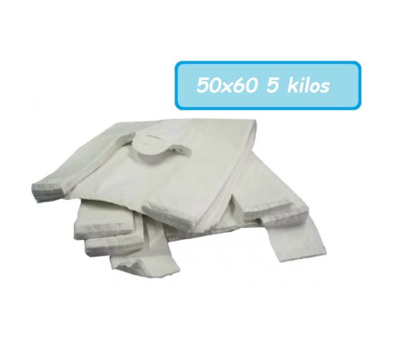 Sacola Reciclada 50X60X0,8cm Branca C/5kg Real.