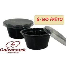 Pote Preto para Molho 30ml  C/700