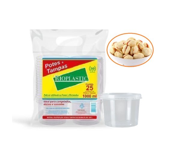 Pote Tampa Rioplastic 1000ml C/25