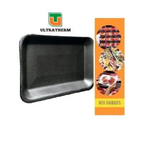 Bandeja 15(B-02) Isopor Rasa Preta C/100 Ultratherm