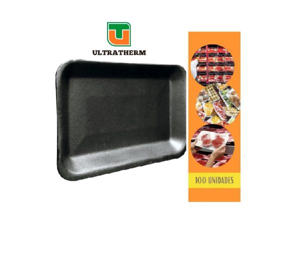 Bandeja 15(B-02) Isopor Rasa Preta C/100 Ultratherm