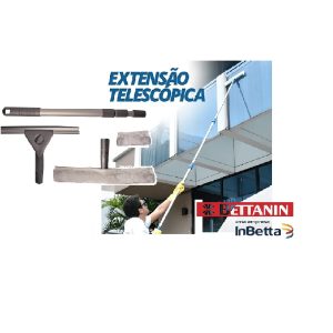 Kit P/Limpeza de Vidro 30cm C/Cabo Extensor Bettanin
