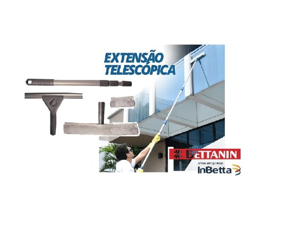 Kit P/Limpeza de Vidro 30cm C/Cabo Extensor Bettanin