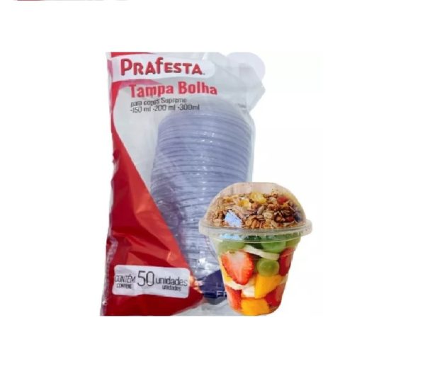 Tampa Bolha Prafesta 150/200/300ml C/50 unid