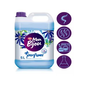 Amaciante de Roupas Mon Bijou 5L Perfume Azul.