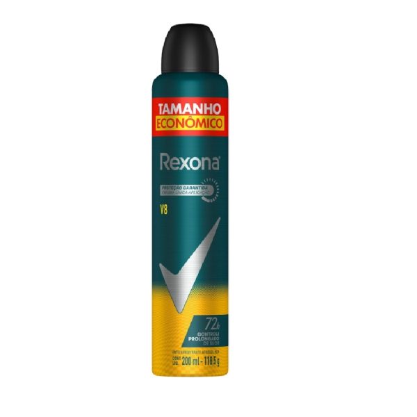Desodorante Aer Rexona Masculino V8 200ml.