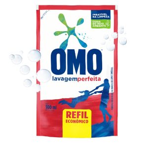 Lava Roupas Liquido Omo Sachê 900ml.
