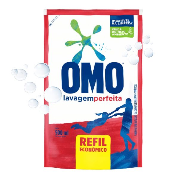 Lava Roupas Liquido Omo Sachê 900ml.