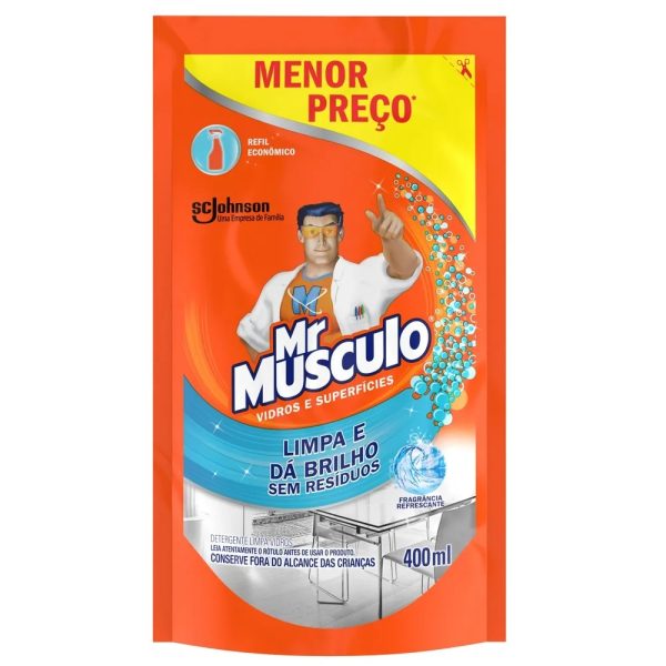 Limpa Vidros MR Musculo Sachê 400ml.