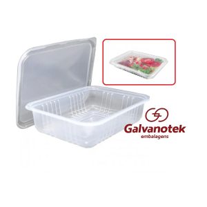G-305SF Pote C/Tampa Retang. Cristal PP 1000ml C/10
