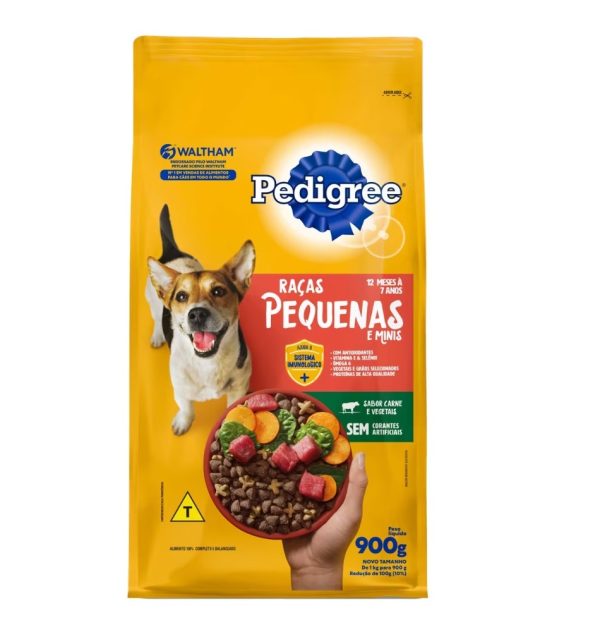 Alimento P/Cão Ração Pedigree DRY 900gr Adulto Rac. Peq.