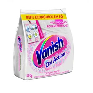 Alvejante em Pó Vanish Sachê 400g White.
